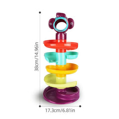 Infant Toys Puzzle Early Education Baby Track Ball Rotation Happy