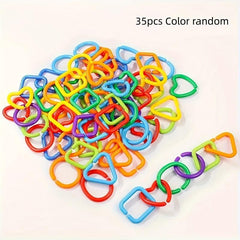Geometric Chain Buckle Ring Toy for Parent Child Sensory Training