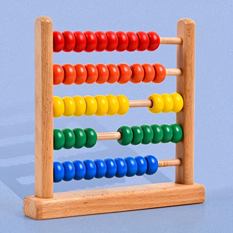 Colorful Wooden Abacus Counting Tool for Math Calculation