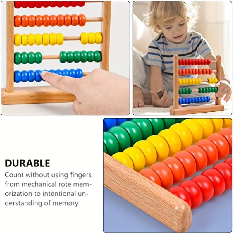 Colorful Wooden Abacus Counting Tool for Math Calculation