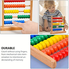 Colorful Wooden Abacus Counting Tool for Math Calculation