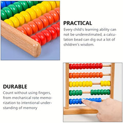 Colorful Wooden Abacus Counting Tool for Math Calculation