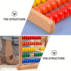 Colorful Wooden Abacus Counting Tool for Math Calculation