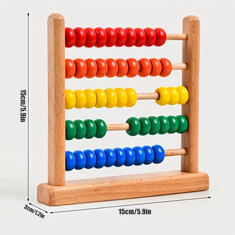 Colorful Wooden Abacus Counting Tool for Math Calculation