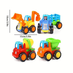 Friction Power Car Push And Go Tractor Bulldozer Cement Mixer Toys