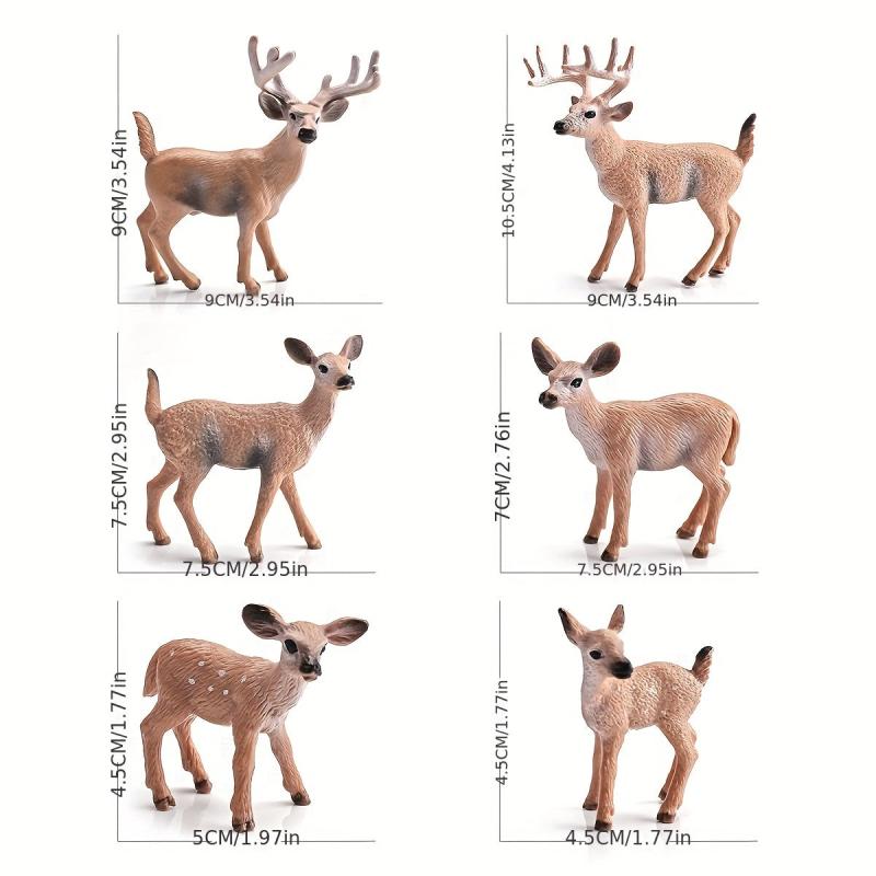 Christmas Deer Reindeer Animal Ornaments Set