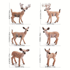 Christmas Deer Reindeer Animal Ornaments Set