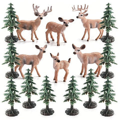 Christmas Deer Reindeer Animal Ornaments Set