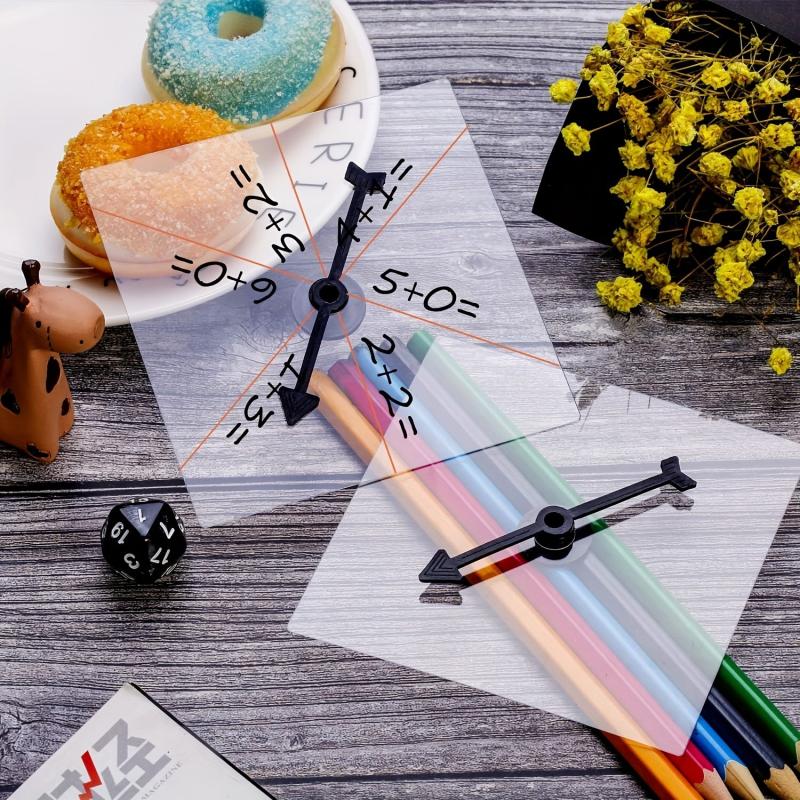 Transparent Rotating Math Game with Wheels & Arrows