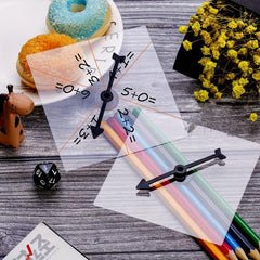 Transparent Rotating Math Game with Wheels & Arrows