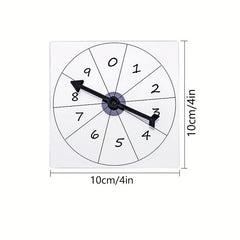 Transparent Rotating Math Game with Wheels & Arrows