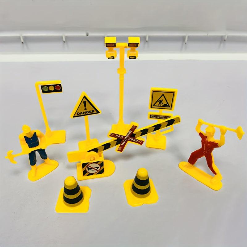 Engineering Vehicle Traffic Sign Pendant Accessories Ornaments Toys