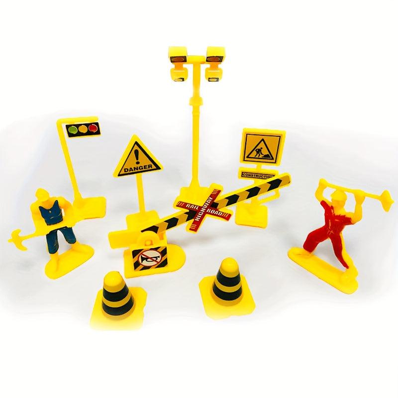 Engineering Vehicle Traffic Sign Pendant Accessories Ornaments Toys