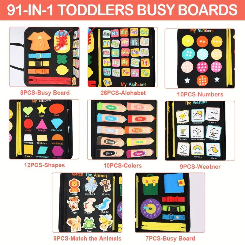 Montessori Kids Felt Board Busy Dressing Board