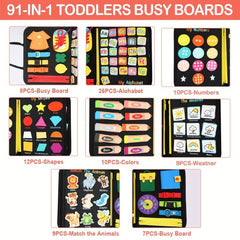 Montessori Kids Felt Board Busy Dressing Board