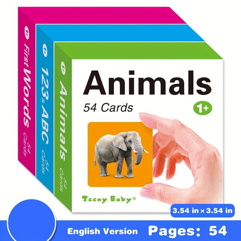 Spanish Pocket Flash Cards Educational Learning Toys for Kids - Preschool Gift