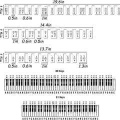 Piano Keyboard Note Labels Silicone Guide for Beginners 88 Key