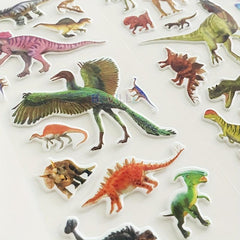 12 Sheets 3D Dinosaur Stickers for Notebooks Skateboards Phones