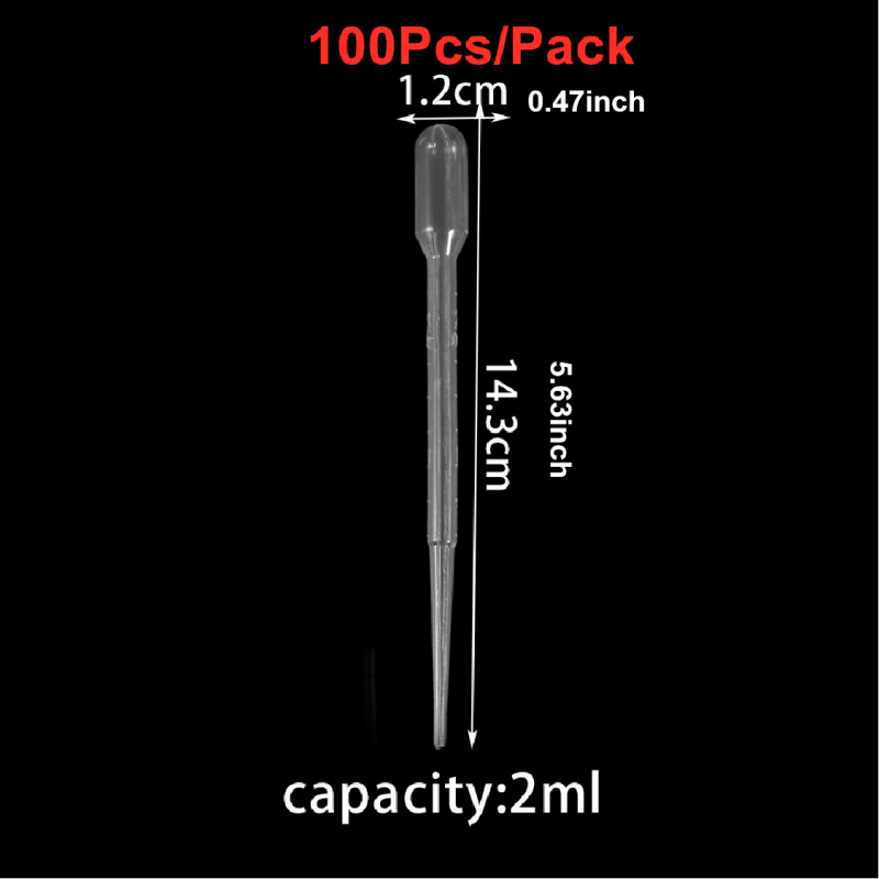 100 Disposable Pipettes - 0.2/3ML for Crafting & Resin