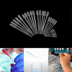 100 Disposable Pipettes - 0.2/3ML for Crafting & Resin