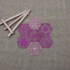 7-Piece Hexagon Flower Frame Metal Cutting Dies