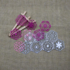 7-Piece Hexagon Flower Frame Metal Cutting Dies