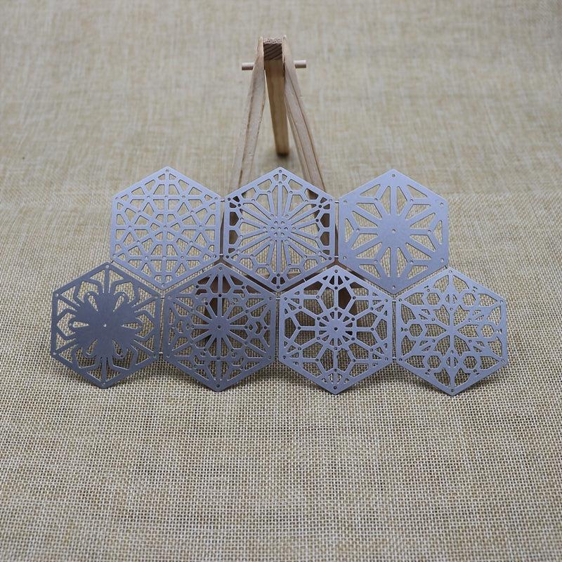 7-Piece Hexagon Flower Frame Metal Cutting Dies