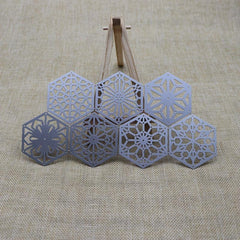 7-Piece Hexagon Flower Frame Metal Cutting Dies