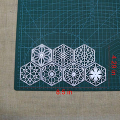 7-Piece Hexagon Flower Frame Metal Cutting Dies