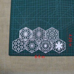 7-Piece Hexagon Flower Frame Metal Cutting Dies