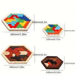 Wooden Honeycomb Puzzles Educational Toys for Kids