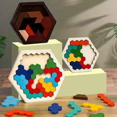 Wooden Honeycomb Puzzles Educational Toys for Kids