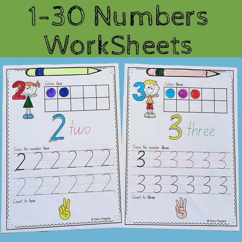 Math Number 1-30 Cognition Practice Workbook for Kids