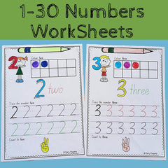 Math Number 1-30 Cognition Practice Workbook for Kids