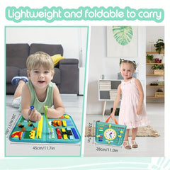 Montessori Busy Board for Toddlers Improve Basic Skills & Motor Skills