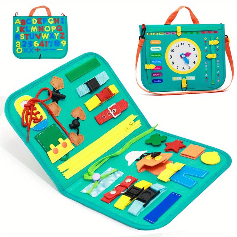 Montessori Busy Board for Toddlers Improve Basic Skills & Motor Skills