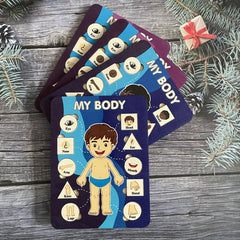 Wooden Puzzle Human Body Parts Structure Cognition