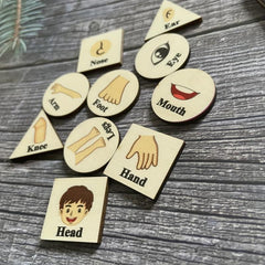Wooden Puzzle Human Body Parts Structure Cognition