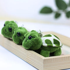 Mini Turtle Plush Toy Backpack Keychain Pendant