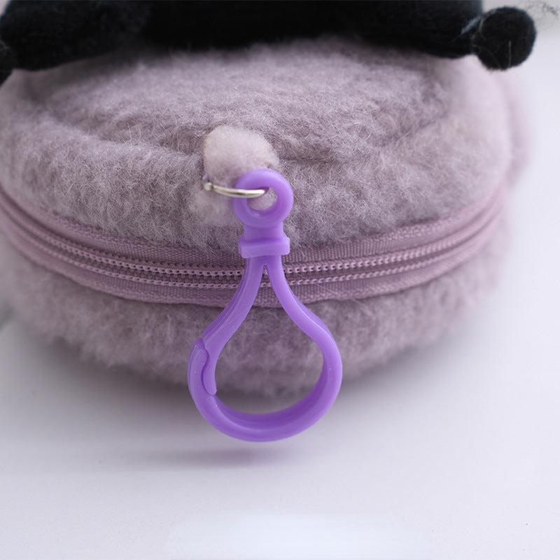 Plush Cartoon Coin Purse with Hanging Rope