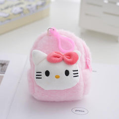 Plush Cartoon Coin Purse with Hanging Rope
