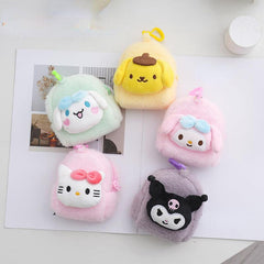 Plush Cartoon Coin Purse with Hanging Rope