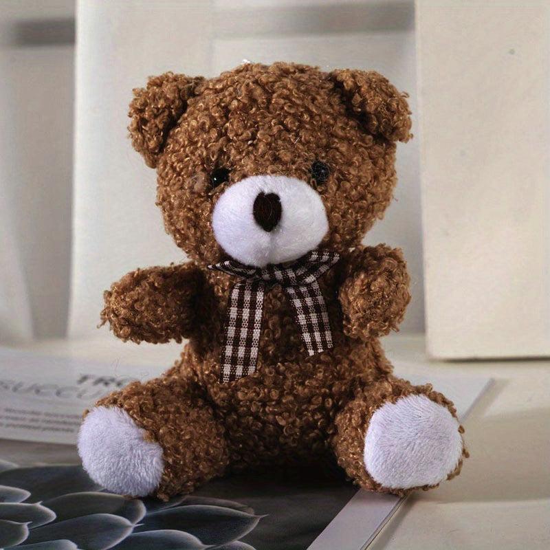 Cute Teddy Bear Charm Keychain Plush Toy Accessory for Bag