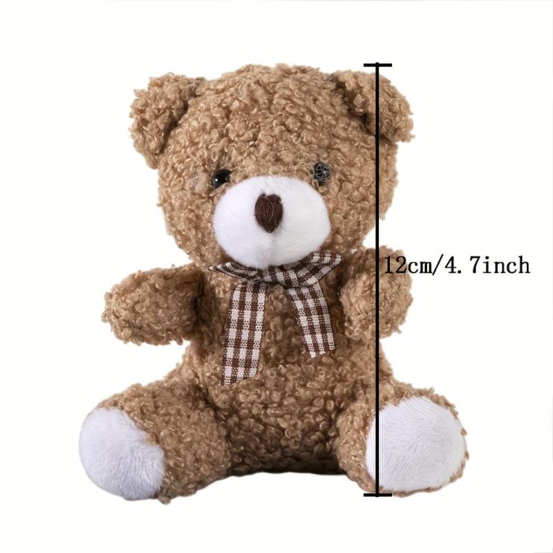 Cute Teddy Bear Charm Keychain Plush Toy Accessory for Bag