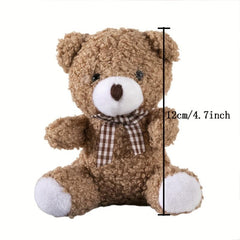 Cute Teddy Bear Charm Keychain Plush Toy Accessory for Bag