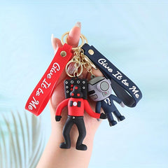 Skifidi Toilet Doll Keychain Funny Pendant Gift