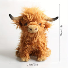 11'' Highland Cow Plush Toy Kyloe Stuffed Animal Dolls