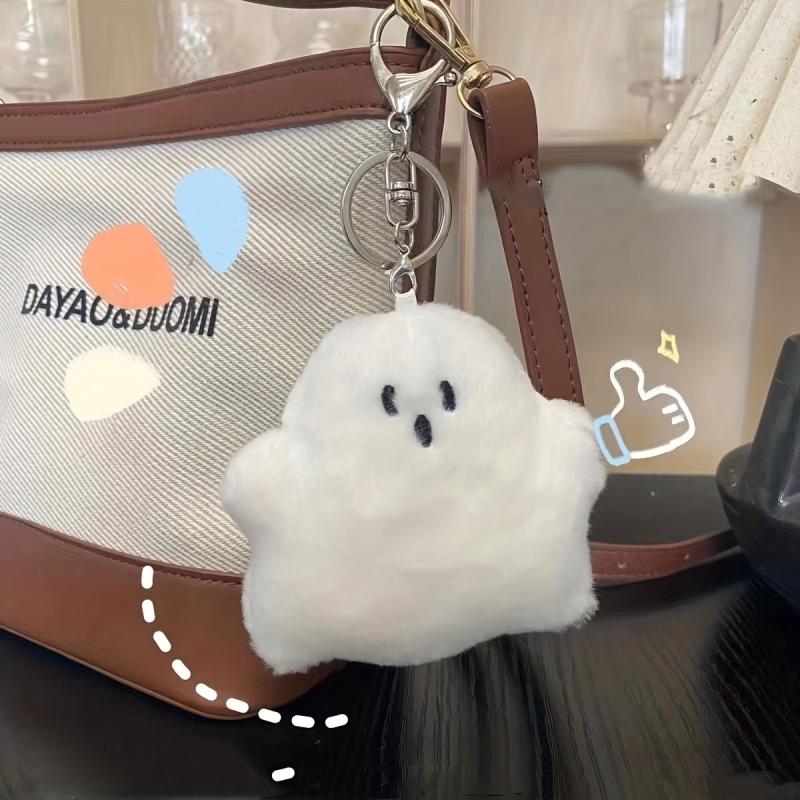 Ghost Plush Bag Keychain Halloween Gift for Kids