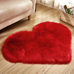 Plush Heart Rug for Bedroom or Living Room