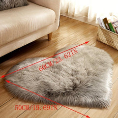 Plush Heart Rug for Bedroom or Living Room